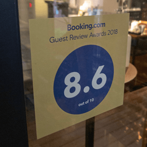 We received the Booking.com Review Award 2018!