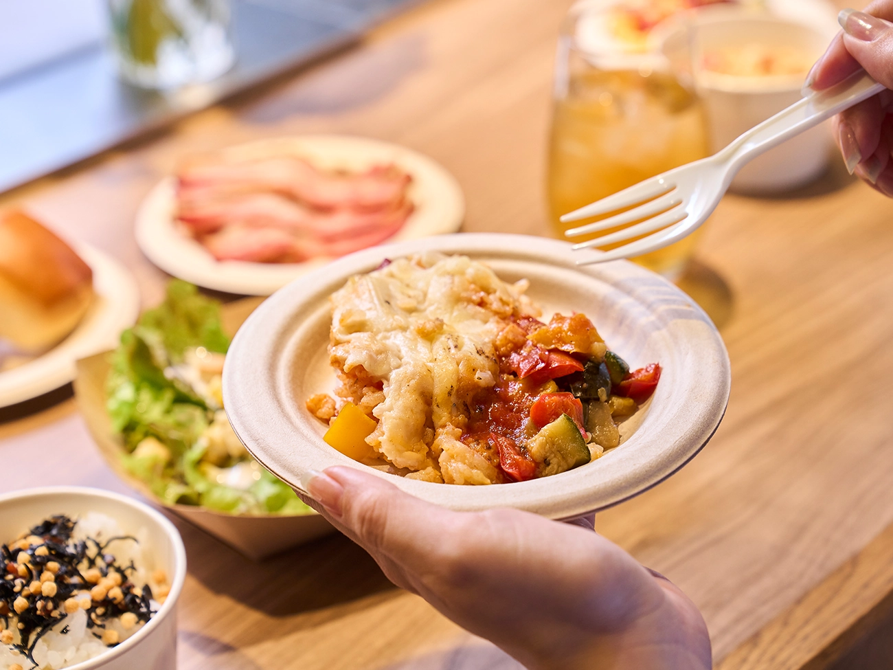 An example of a light breakfast