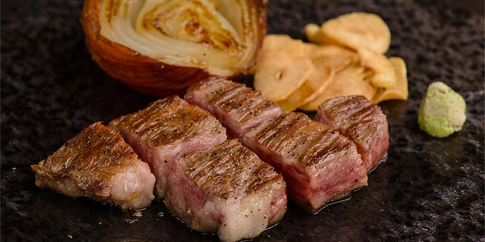 Ginza Steak, A5 Kuroge Wagyu beef