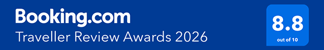 We have been awarded the Booking.com Traveller Review Awards 2026 for the fifth consecutive year!